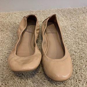 Tory Burch nude patent Eddie ballet flats size 7